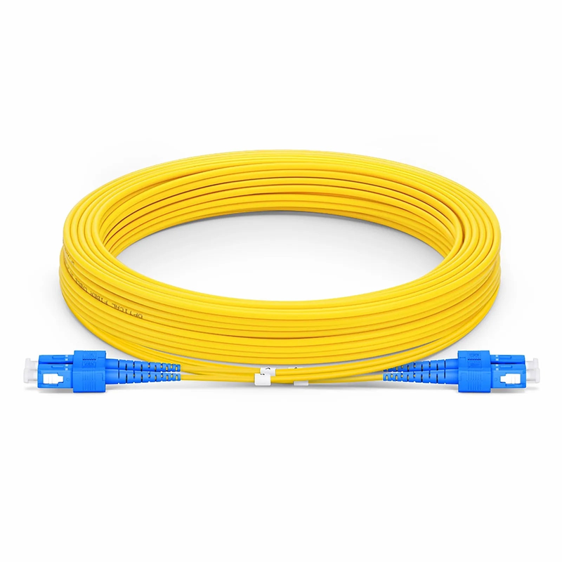 SFPS 15m (49ft) Fiber Patch Cable, 2 Fibers, SC UPC Duplex to SC UPC Duplex, Single Mode (OS2), Riser (OFNR), 2.0mm, Tight-Buffered, Yellow