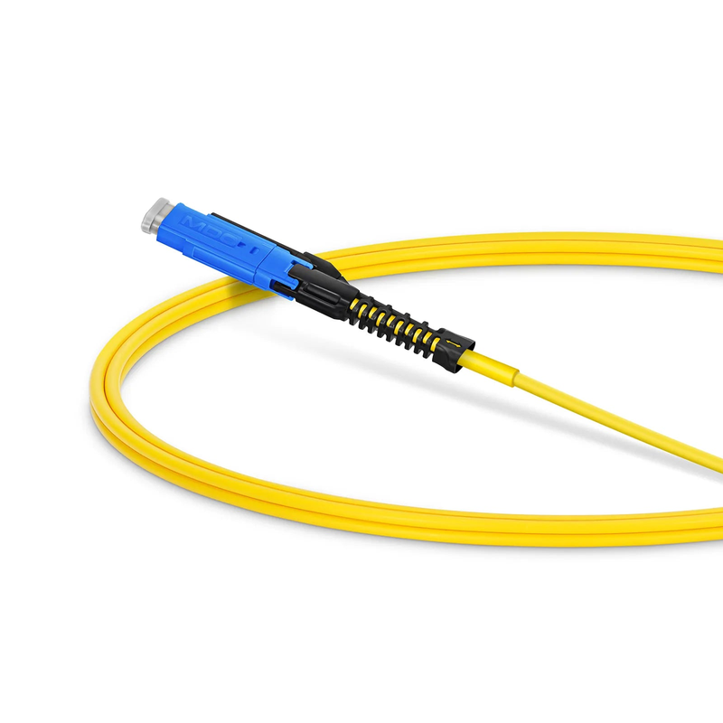 SFPS 1m (3ft) Fiber Patch Cable, 2 Fibers, MDC UPC Duplex to MDC UPC Duplex Uniboot, Single Mode (OS2), Riser (OFNR), 2.0mm, Yellow, for 100/400/800G Network Connection