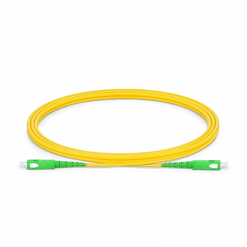 SFPS 2m (7ft) Fiber Patch Cable, 1 Fiber, SC APC Simplex to SC APC Simplex, Single Mode (OS2), Riser (OFNR), 2.0mm, Tight-Buffered, Yellow, 10 Pcs/Pack SFPS