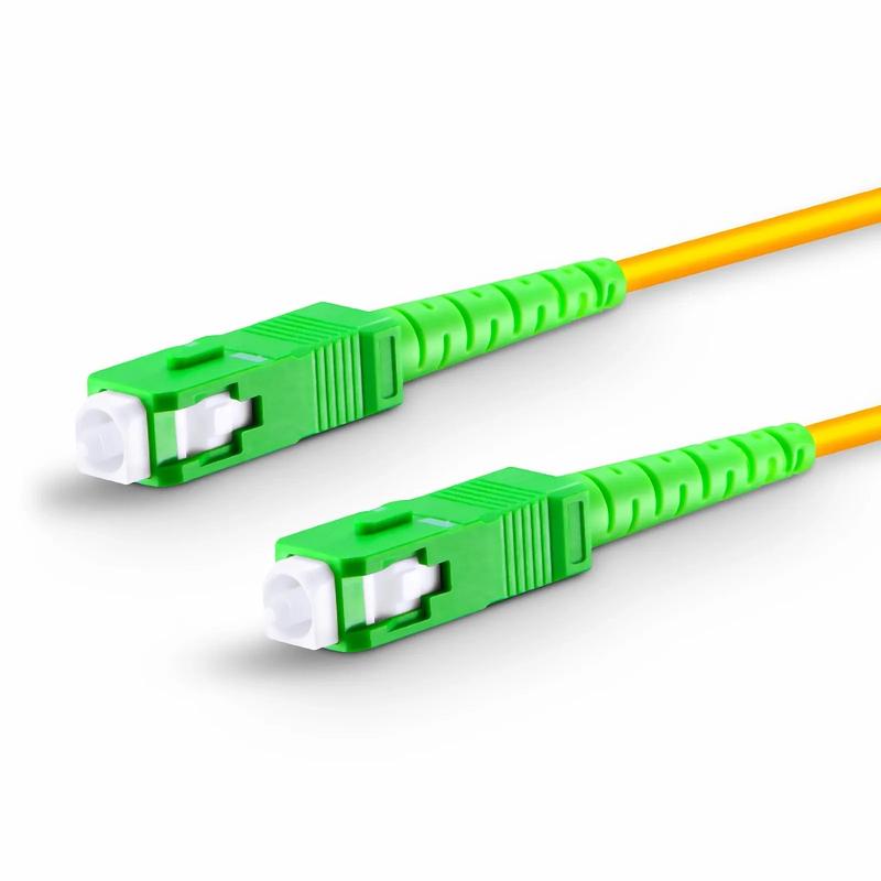 SFPS 2m (7ft) Fiber Patch Cable, 1 Fiber, SC APC Simplex to SC APC Simplex, Single Mode (OS2), Riser (OFNR), 2.0mm, Tight-Buffered, Yellow, 10 Pcs/Pack SFPS
