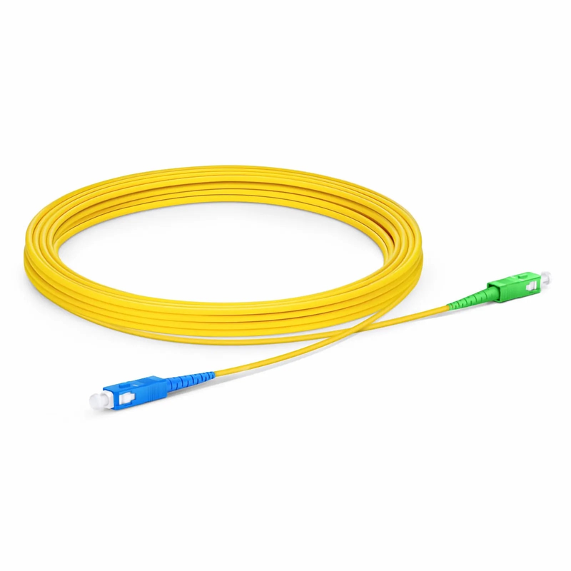 SFPS 5m (16ft) Fiber Patch Cable, 1 Fiber, SC UPC Simplex to SC APC Simplex, Single Mode (OS2), Riser (OFNR), 2.0mm, Tight-Buffered, Yellow SFPS