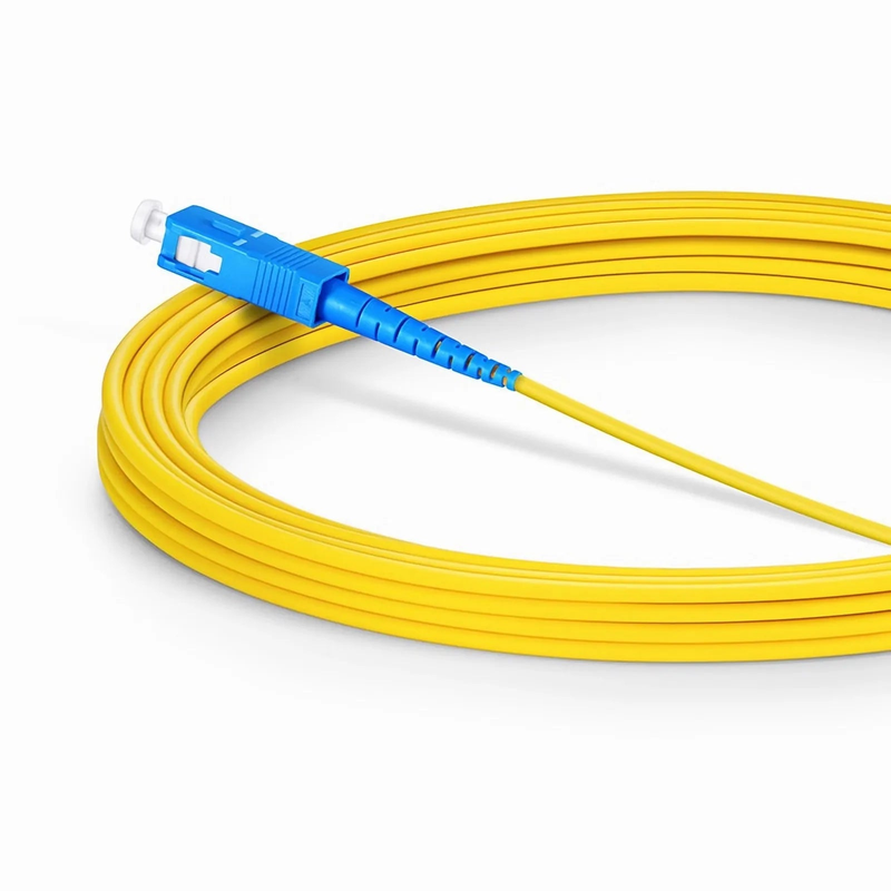 SFPS 5m (16ft) Fiber Patch Cable, 1 Fiber, SC UPC Simplex to SC APC Simplex, Single Mode (OS2), Riser (OFNR), 2.0mm, Tight-Buffered, Yellow SFPS