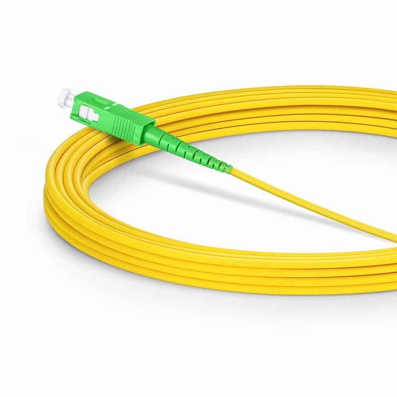 SFPS 5m (16ft) Fiber Patch Cable, 1 Fiber, SC UPC Simplex to SC APC Simplex, Single Mode (OS2), Riser (OFNR), 2.0mm, Tight-Buffered, Yellow SFPS