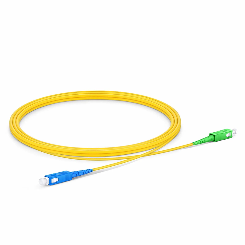 SFPS 2m (7ft) Fiber Patch Cable, 1 Fiber, SC UPC Simplex to SC APC Simplex, Single Mode (OS2), Riser (OFNR), 2.0mm, Tight-Buffered, Yellow SFPS