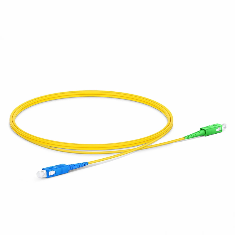 SFPS 1m (3ft) Fiber Patch Cable, 1 Fiber, SC UPC Simplex to SC APC Simplex, Single Mode (OS2), Riser (OFNR), 2.0mm, Tight-Buffered, Yellow SFPS
