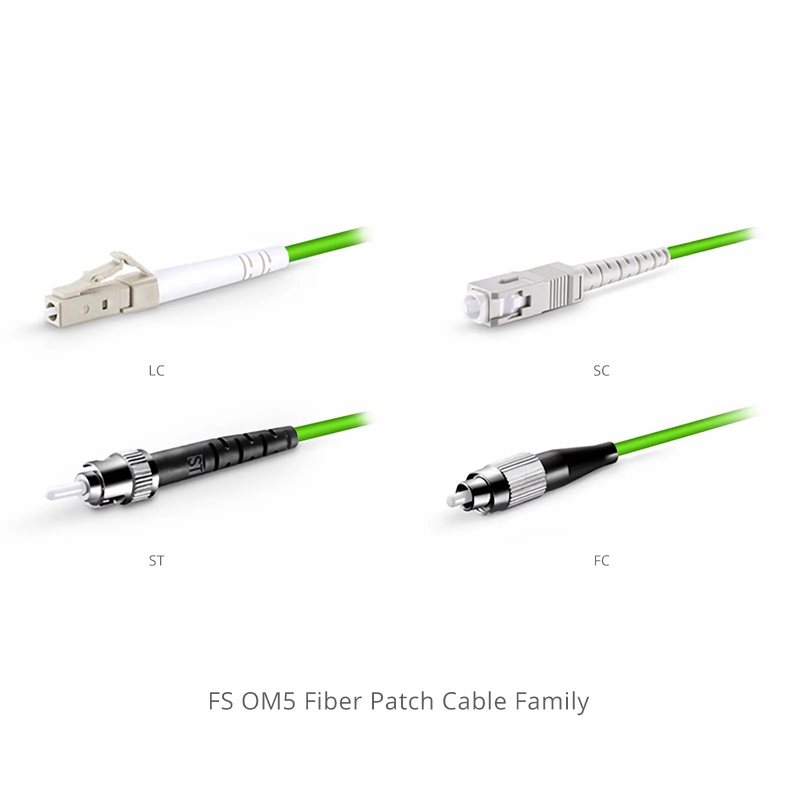 SFPS 5m (16ft) Fiber Patch Cable, 1 Fiber, LC UPC Simplex to LC UPC Simplex, Multimode (OM5), Riser (OFNR), 2.0mm, Tight-Buffered, Lime Green SFPS