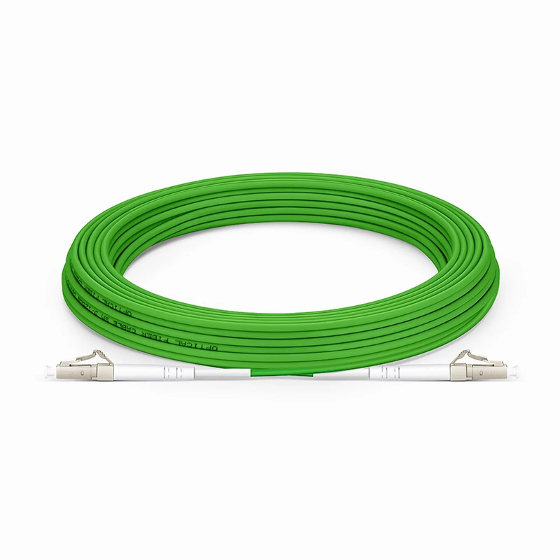 SFPS 15m (49ft) Fiber Patch Cable, 1 Fiber, LC UPC Simplex to LC UPC Simplex, Multimode (OM5), Riser (OFNR), 2.0mm, Tight-Buffered, Lime Green SFPS