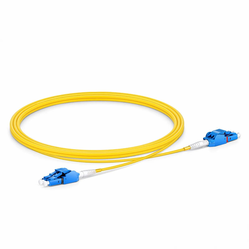 SFPS 2m (7ft) Fiber Patch Cable, 2 Fibers, LC UPC Duplex to LC UPC Duplex Switchable Clip Uniboot, Single Mode (OS2), Riser (OFNR), 2.0mm, Yellow SFPS