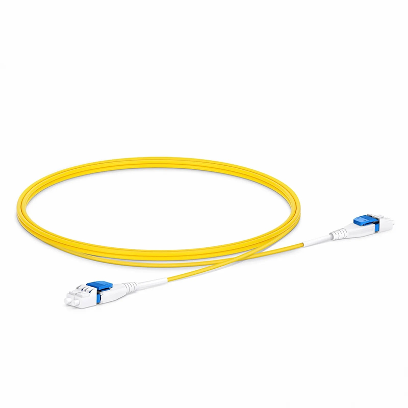 SFPS 1m (3ft) Fiber Patch Cable, 2 Fibers, LC UPC Duplex to LC UPC Duplex Flat Clip Uniboot, Single Mode (OS2), Riser (OFNR), 2.0mm, Yellow SFPS