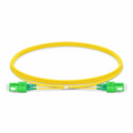 SFPS 3m (10ft) Fiber Patch Cable, 2 Fibers, SC APC Duplex to SC APC Duplex, Single Mode (OS2), Riser (OFNR), 1.2mm, Tight-Buffered, Yellow SFPS