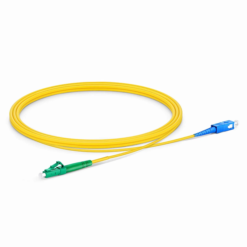 SFPS 2m (7ft) Fiber Patch Cable, 1 Fiber, LC APC Simplex to SC UPC Simplex, Single Mode (OS2), Riser (OFNR), 2.0mm, Tight-Buffered, Yellow SFPS