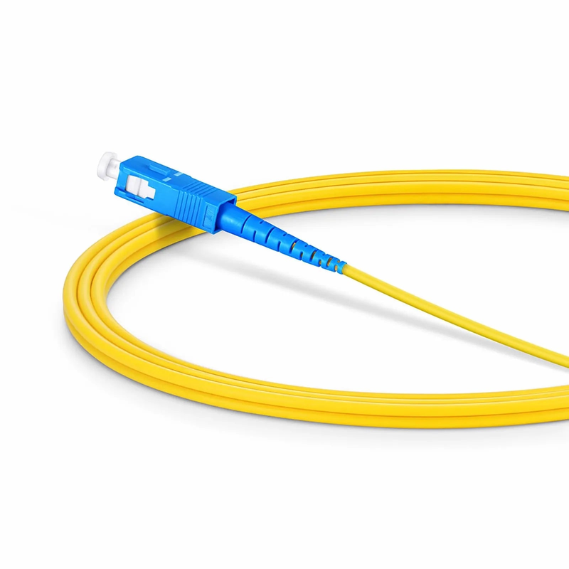 SFPS 2m (7ft) Fiber Patch Cable, 1 Fiber, LC APC Simplex to SC UPC Simplex, Single Mode (OS2), Riser (OFNR), 2.0mm, Tight-Buffered, Yellow SFPS