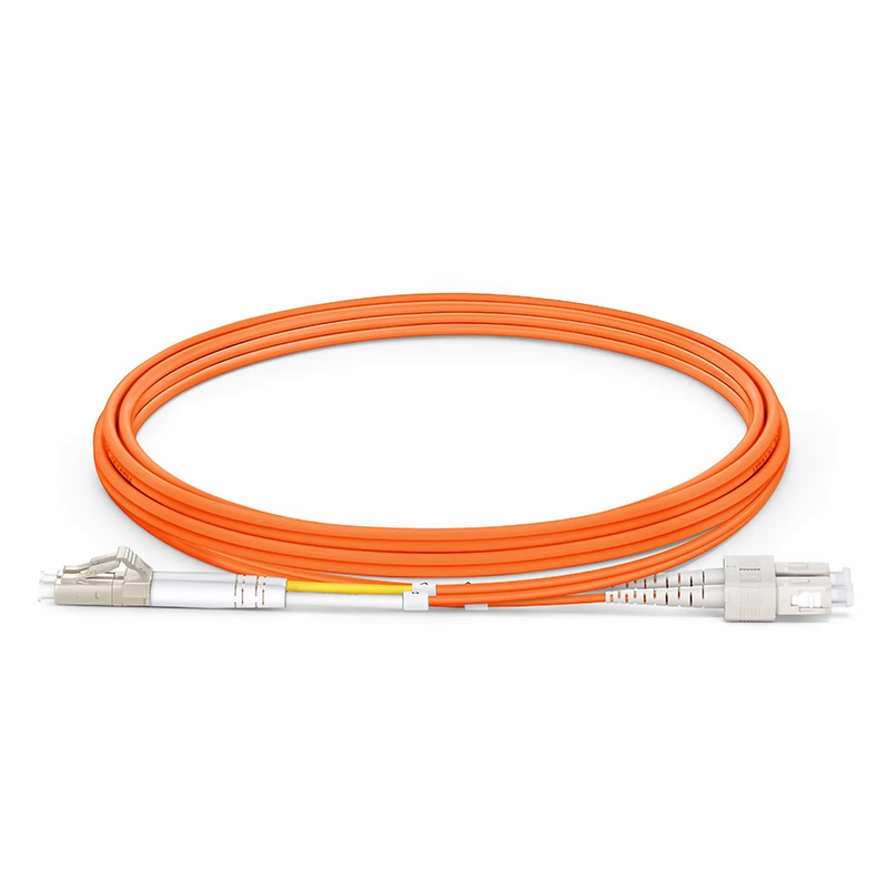 SFPS 2m (7ft) Fiber Patch Cable, 2 Fibers, LC UPC Duplex to SC UPC Duplex, Multimode (OM2), Riser (OFNR), 2.0mm, Tight-Buffered, Orange SFPS