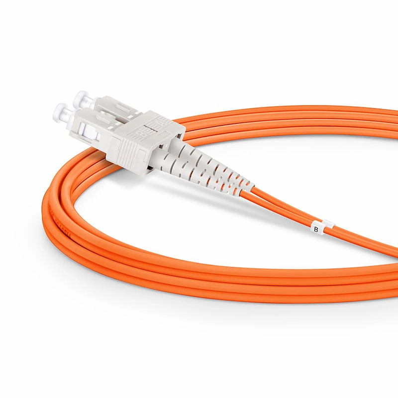 SFPS 2m (7ft) Fiber Patch Cable, 2 Fibers, LC UPC Duplex to SC UPC Duplex, Multimode (OM2), Riser (OFNR), 2.0mm, Tight-Buffered, Orange SFPS