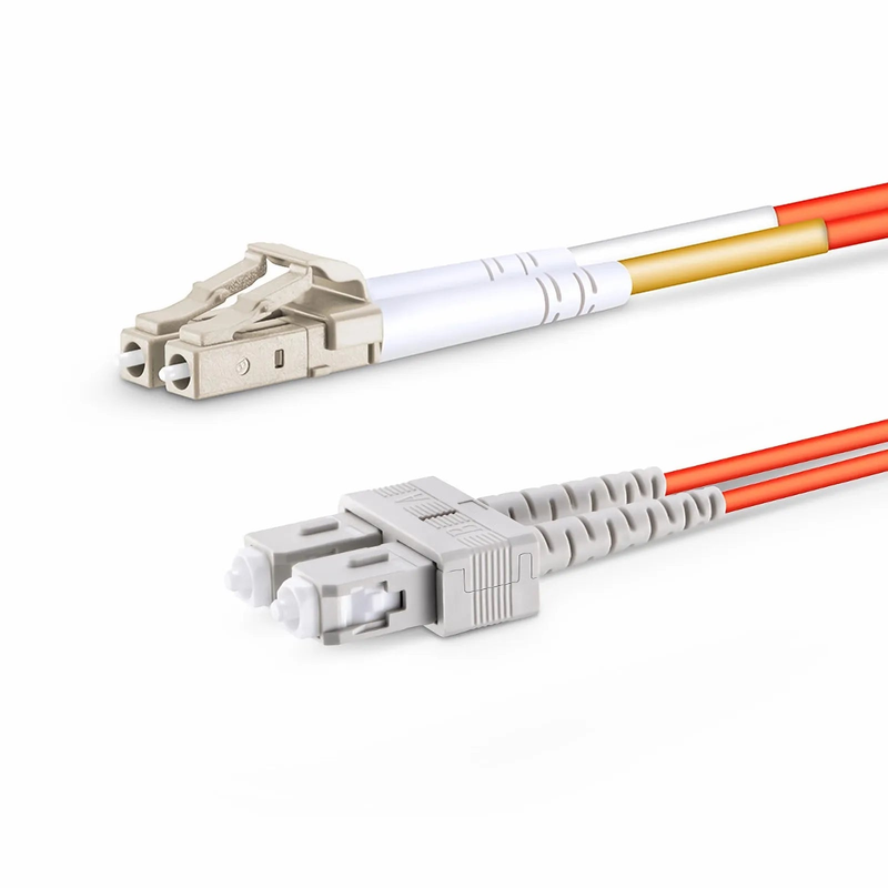 SFPS 2m (7ft) Fiber Patch Cable, 2 Fibers, LC UPC Duplex to SC UPC Duplex, Multimode (OM2), Riser (OFNR), 2.0mm, Tight-Buffered, Orange SFPS