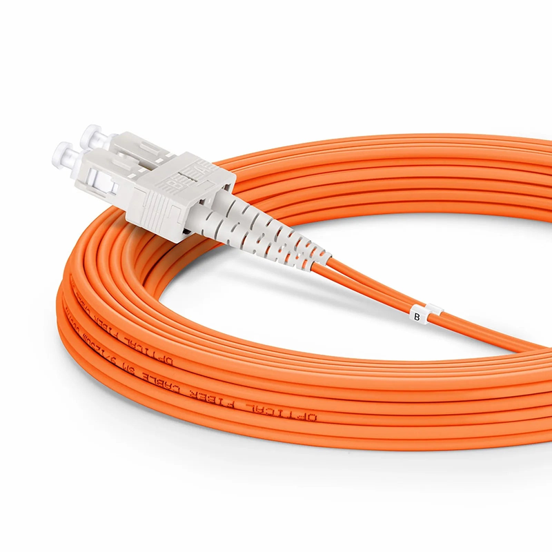 SFPS 5m (16ft) Fiber Patch Cable, 2 Fibers, LC UPC Duplex to SC UPC Duplex, Multimode (OM2), Riser (OFNR), 2.0mm, Tight-Buffered, Orange SFPS