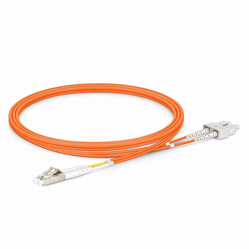 SFPS 1m (3ft) Fiber Patch Cable, 2 Fibers, LC UPC Duplex to SC UPC Duplex, Multimode (OM2), Riser (OFNR), 2.0mm, Tight-Buffered, Orange SFPS