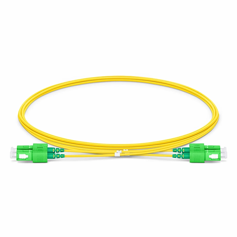 SFPS 2m (7ft) Fiber Patch Cable, 2 Fibers, SC APC Duplex to SC APC Duplex, Single Mode (OS2), LSZH, 1.2mm, Tight-Buffered, Yellow SFPS