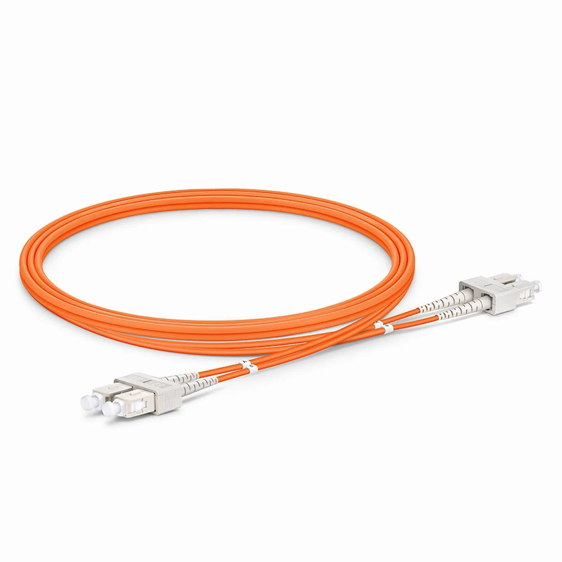 SFPS 1m (3ft) Fiber Patch Cable, 2 Fibers, G.651, SC UPC Duplex to SC UPC Duplex, Multimode (OM1), Riser (OFNR), 2.0mm, Tight-Buffered, Orange SFPS