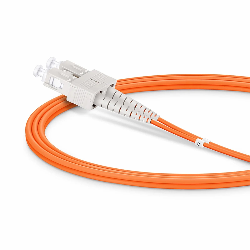 SFPS 1m (3ft) Fiber Patch Cable, 2 Fibers, G.651, LC UPC Duplex to SC UPC Duplex, Multimode (OM1), Riser (OFNR), 2.0mm, Tight-Buffered, Orange SFPS