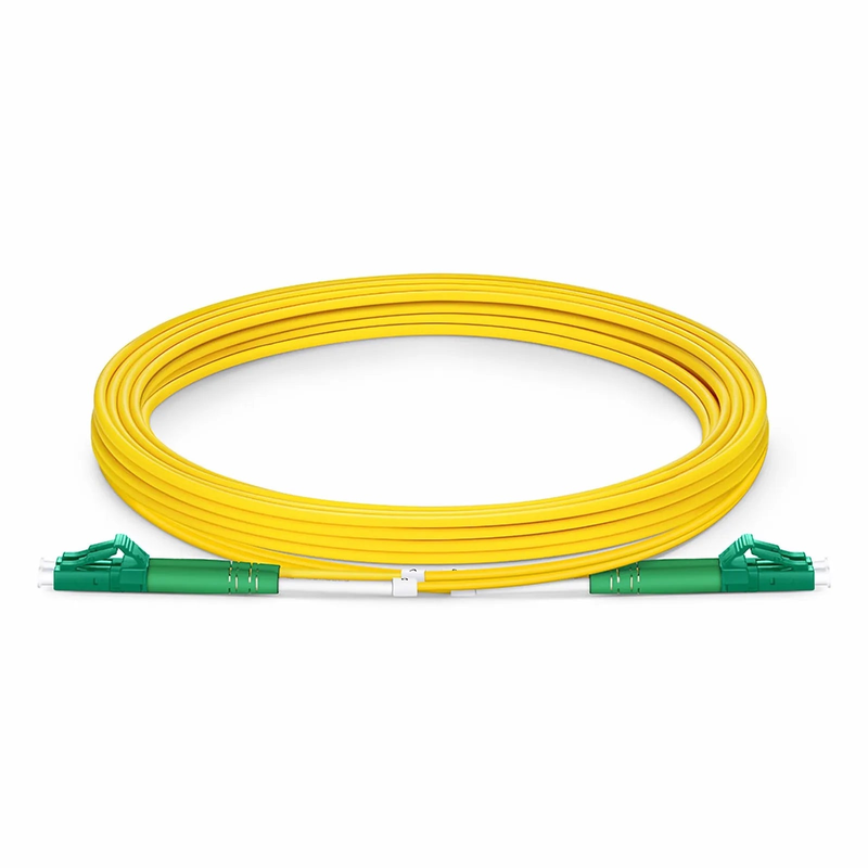 SFPS 3m (10ft) Fiber Patch Cable, 2 Fibers, LC APC Duplex to LC APC Duplex, Single Mode (OS2), Riser (OFNR), 2.0mm, Tight-Buffered, Yellow SFPS