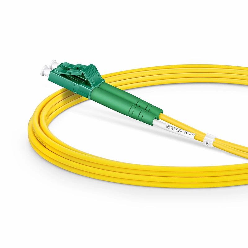 SFPS 2m (7ft) Fiber Patch Cable, 2 Fibers, LC APC Duplex to LC APC Duplex, Single Mode (OS2), Riser (OFNR), 2.0mm, Tight-Buffered, Yellow SFPS