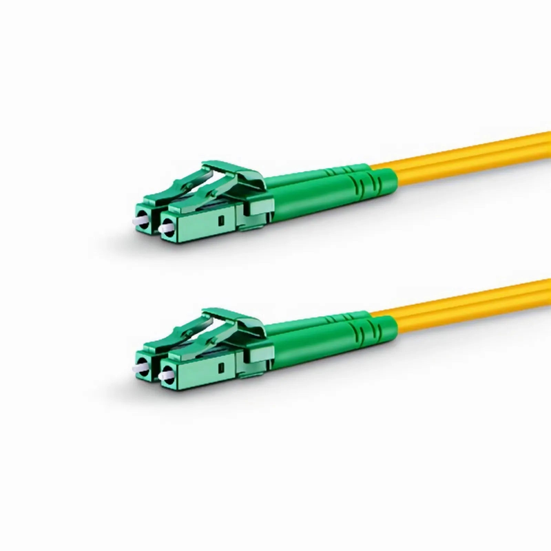 SFPS 2m (7ft) Fiber Patch Cable, 2 Fibers, LC APC Duplex to LC APC Duplex, Single Mode (OS2), Riser (OFNR), 2.0mm, Tight-Buffered, Yellow SFPS