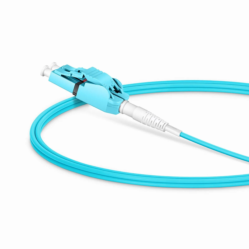 SFPS 1m (3ft) Fiber Patch Cable, 2 Fibers, LC UPC Duplex to LC UPC Duplex Switchable Clip Uniboot, Multimode (OM4), Riser (OFNR), 2.0mm, Aqua SFPS