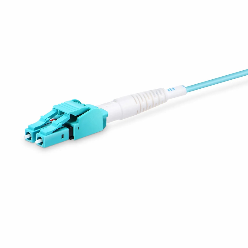 SFPS 1m (3ft) Fiber Patch Cable, 2 Fibers, LC UPC Duplex to LC UPC Duplex Switchable Clip Uniboot, Multimode (OM4), Riser (OFNR), 2.0mm, Aqua SFPS