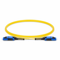 SFPS 1m (3ft) Fiber Patch Cable, 2 Fibers, LC UPC Duplex to LC UPC Duplex Flat Clip with Push-Pull Boot Uniboot, Single Mode (OS2), Riser (OFNR), 2.0mm, Yellow SFPS