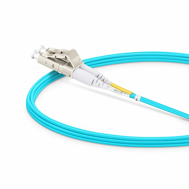 SFPS 3m (10ft) Fiber Patch Cable, 2 Fibers, LC UPC Duplex to LC UPC Duplex, Multimode (OM4), Riser (OFNR), 1.2mm, Tight-Buffered, Aqua SFPS