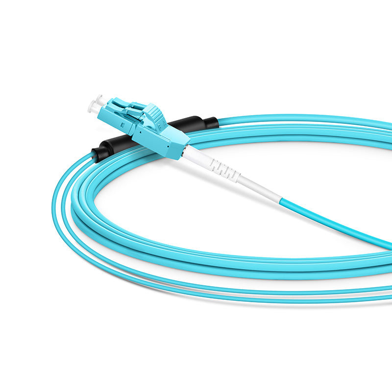 SFPS 3m (10ft) Fiber Patch Cable, 2 Fibers, LC UPC Duplex Standard Clip Uniboot to SC UPC Duplex, Multimode (OM4), Riser (OFNR), 2.0/0.9mm, Aqua SFPS