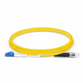 SFPS 2m (7ft) Fiber Patch Cable, 2 Fibers, LC UPC Duplex to ST UPC, Single Mode (OS2), Riser (OFNR), 2.0mm, Tight-Buffered, Yellow SFPS