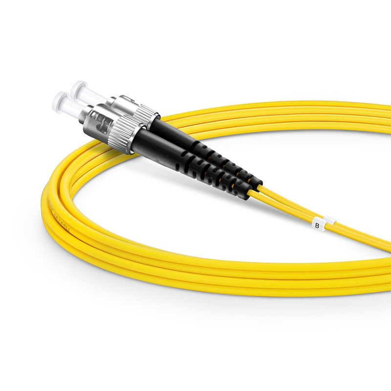 SFPS 2m (7ft) Fiber Patch Cable, 2 Fibers, LC UPC Duplex to ST UPC, Single Mode (OS2), Riser (OFNR), 2.0mm, Tight-Buffered, Yellow SFPS