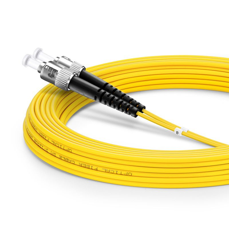 SFPS 5m (16ft) Fiber Patch Cable, 2 Fibers, LC UPC Duplex to ST UPC, Single Mode (OS2), Riser (OFNR), 2.0mm, Tight-Buffered, Yellow SFPS