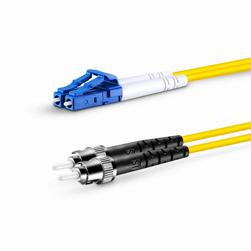 SFPS 5m (16ft) Fiber Patch Cable, 2 Fibers, LC UPC Duplex to ST UPC, Single Mode (OS2), Riser (OFNR), 2.0mm, Tight-Buffered, Yellow SFPS