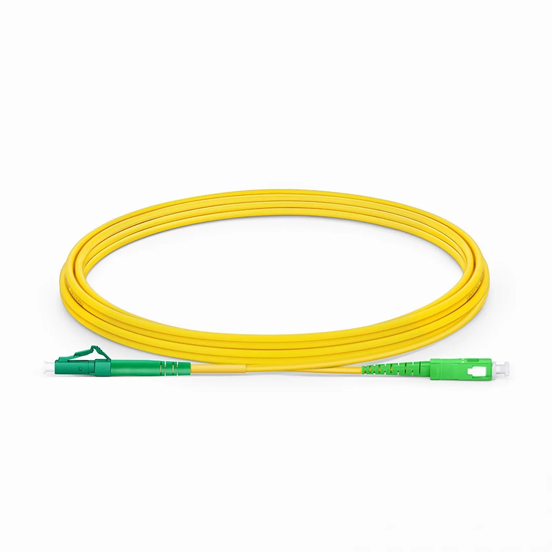 SFPS 3m (10ft) Fiber Patch Cable, 1 Fiber, LC APC Simplex to SC APC Simplex, Single Mode (OS2), Riser (OFNR), 2.0mm, Tight-Buffered, Yellow SFPS