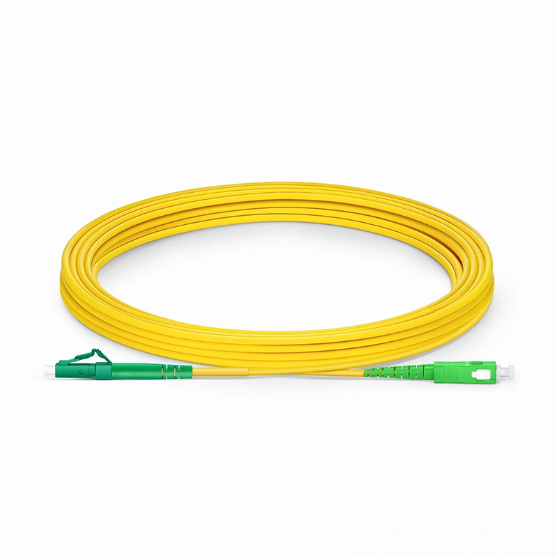 SFPS 7m (23ft) Fiber Patch Cable, 1 Fiber, LC APC Simplex to SC APC Simplex, Single Mode (OS2), Riser (OFNR), 2.0mm, Tight-Buffered, Yellow SFPS