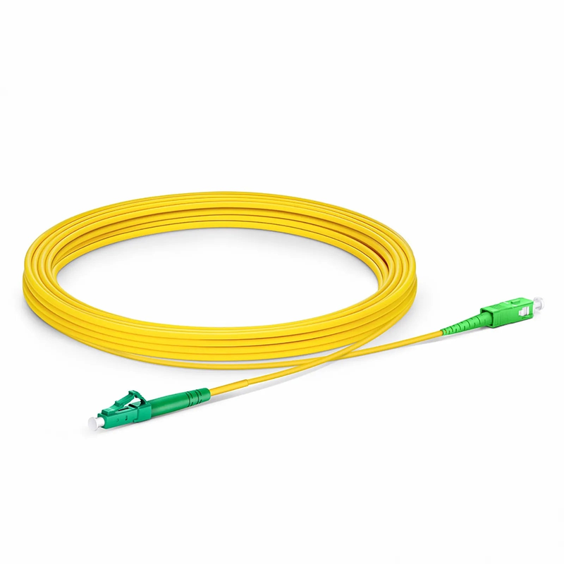 SFPS 7m (23ft) Fiber Patch Cable, 1 Fiber, LC APC Simplex to SC APC Simplex, Single Mode (OS2), Riser (OFNR), 2.0mm, Tight-Buffered, Yellow SFPS