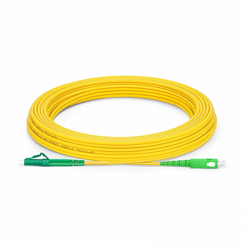 SFPS 15m (49ft) Fiber Patch Cable, 1 Fiber, LC APC Simplex to SC APC Simplex, Single Mode (OS2), Riser (OFNR), 2.0mm, Tight-Buffered, Yellow SFPS
