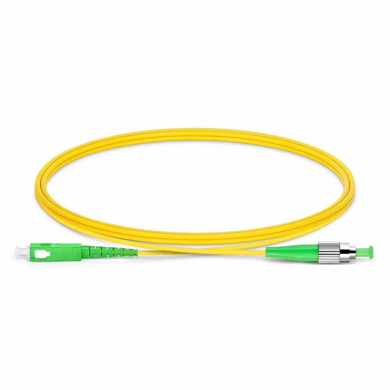 SFPS 1m (3ft) Fiber Patch Cable, 1 Fiber, SC APC Simplex to FC APC Simplex, Single Mode (OS2), Riser (OFNR), 2.0mm, Tight-Buffered, Yellow SFPS