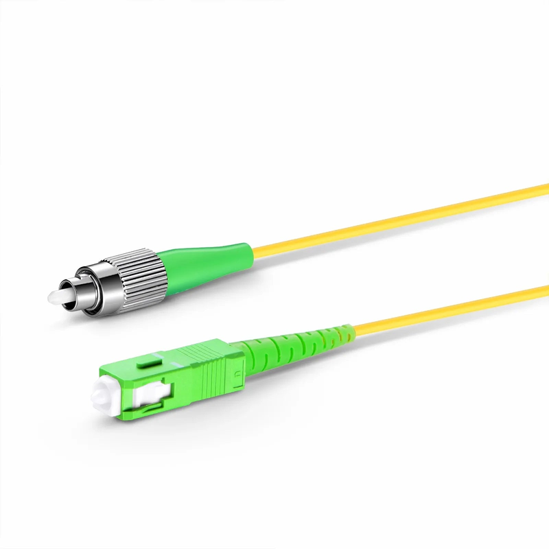SFPS 1m (3ft) Fiber Patch Cable, 1 Fiber, SC APC Simplex to FC APC Simplex, Single Mode (OS2), Riser (OFNR), 2.0mm, Tight-Buffered, Yellow SFPS