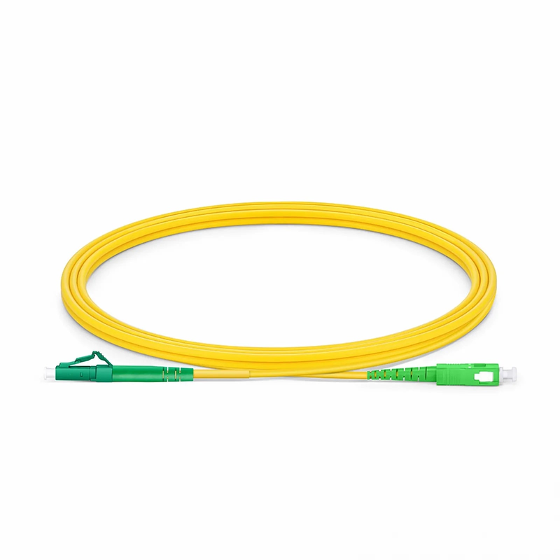 SFPS 2m (7ft) Fiber Patch Cable, 1 Fiber, LC APC Simplex to SC APC Simplex, Single Mode (OS2), Riser (OFNR), 2.0mm, Tight-Buffered, Yellow SFPS