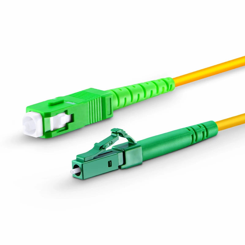 SFPS 2m (7ft) Fiber Patch Cable, 1 Fiber, LC APC Simplex to SC APC Simplex, Single Mode (OS2), Riser (OFNR), 2.0mm, Tight-Buffered, Yellow SFPS