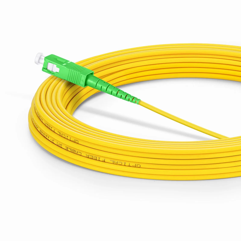 SFPS 10m (33ft) Fiber Patch Cable, 1 Fiber, LC APC Simplex to SC APC Simplex, Single Mode (OS2), Riser (OFNR), 2.0mm, Tight-Buffered, Yellow SFPS