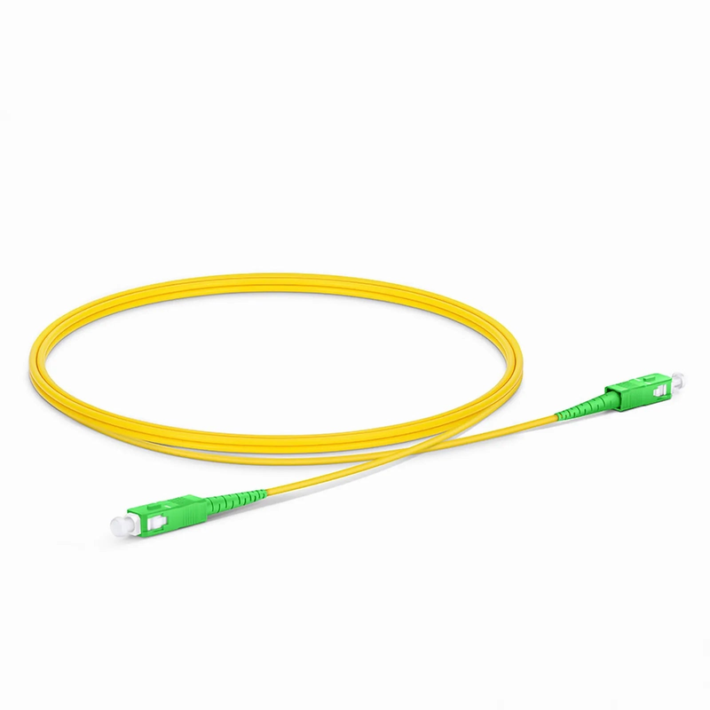 SFPS 1m (3ft) Fiber Patch Cable, 1 Fiber, SC APC Simplex to SC APC Simplex, Single Mode (OS2), Riser (OFNR), 2.0mm, Tight-Buffered, Yellow SFPS