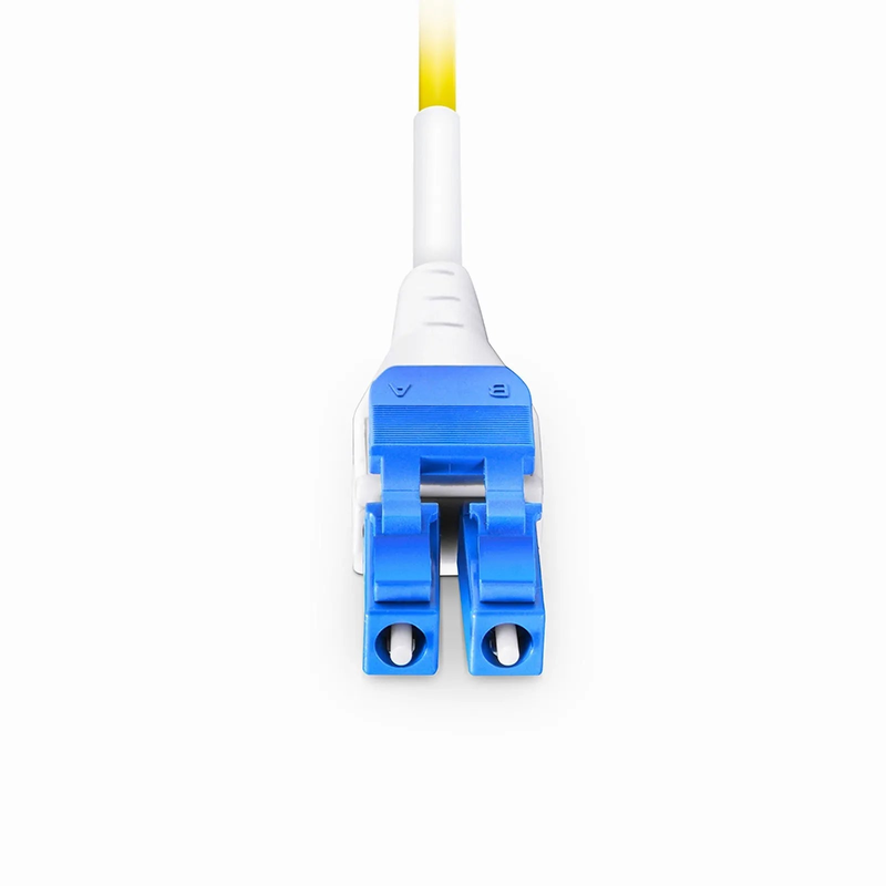SFPS 5m (16ft) Fiber Patch Cable, 2 Fibers, LC UPC Duplex to LC UPC Duplex Flat Clip Uniboot, Single Mode (OS2), Riser (OFNR), 2.0mm, Yellow SFPS