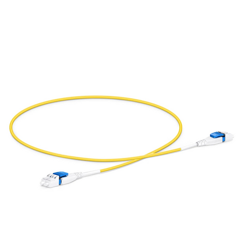 SFPS 0.5m (1.6ft) Fiber Patch Cable, 2 Fibers, LC UPC Duplex to LC UPC Duplex Flat Clip Uniboot, Single Mode (OS2), Riser (OFNR), 2.0mm, Yellow SFPS