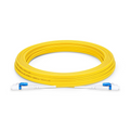 SFPS 10m (33ft) Fiber Patch Cable, 2 Fibers, LC UPC Duplex to LC UPC Duplex Flat Clip Uniboot, Single Mode (OS2), Riser (OFNR), 2.0mm, Yellow SFPS