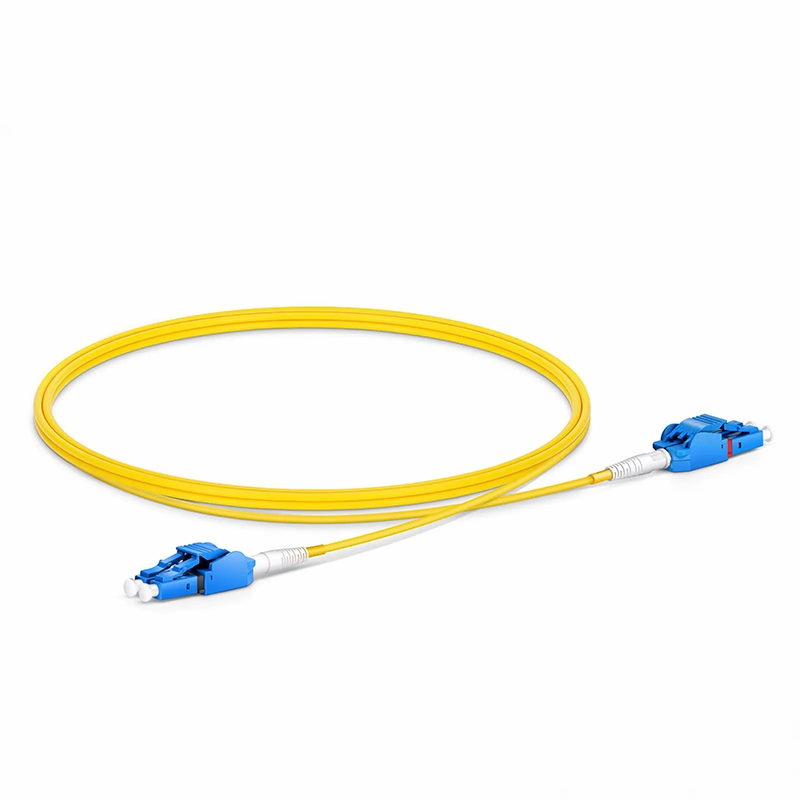 SFPS 1m (3ft) Fiber Patch Cable, 2 Fibers, LC UPC Duplex to LC UPC Duplex Switchable Clip Uniboot, Single Mode (OS2), Riser (OFNR), 2.0mm, Yellow SFPS